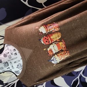 DTF Coffee Pumpkins Candy On Super Soft & Stretchy Long Sleeve Double Knit Shirt